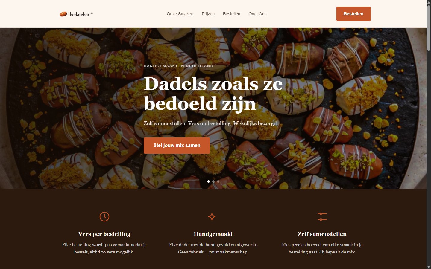 The Date Bar NL website